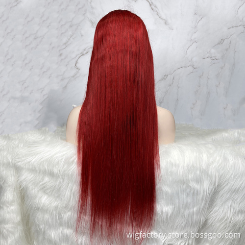 Peruvian Straight Natural Wig Human Hair, Pre Plucked Straight 13*4 Wig For Women Human Hair, Remy Colored Wigs Human Hair Lace